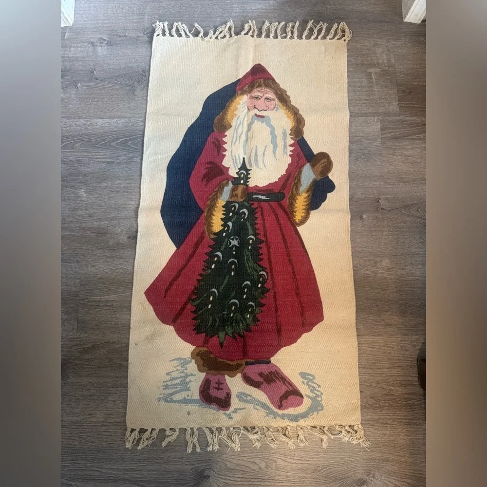 Festive Santa Claus Holiday Rug